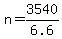 +n+=+3540+%2F+6.6+