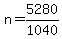+n+=+5280%2F1040+