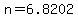 +n+=+6.8202+
