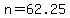 +n+=+62.25+