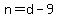 +n+=+d+-+9+