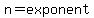 +n+=+exponent