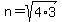 +n+=+sqrt%284%2A3%29+