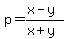 +p=%28x-y%29%2F%28x%2By%29