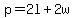 +p=2l%2B2w+