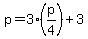 +p=3%28p%2F4%29%2B3
