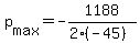 +p%5Bmax%5D+=+-1188%2F%282%2A%28-45%29%29+