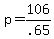 +p+=+106%2F.65+