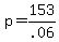 +p+=+153%2F.06+