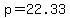+p+=+22.33+