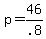 +p+=+46%2F.8+