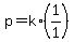 +p+=+k%2A%281%2F1%29+