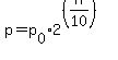 +p+=+p%5B0%5D%2A2%5E%28%28n%2F10%29%29+
