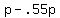+p+-+.55p+