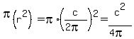 +pi%28r%5E2%29+=+pi%2A%28c%2F%282pi%29%29%5E2+=++c%5E2%2F%284pi%29+