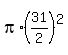 +pi%2A%2831%2F2%29%5E2+