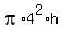 +pi%2A4%5E2%2Ah+