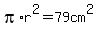 +pi%2Ar%5E2=79cm%5E2