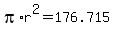 +pi%2Ar%5E2+=+176.715+