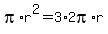 +pi%2Ar%5E2+=+3%2A2pi%2Ar+