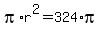+pi%2Ar%5E2+=+324%2Api+