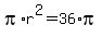+pi%2Ar%5E2+=+36%2Api+