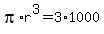 +pi%2Ar%5E3+=+3%2A1000%29