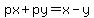 +px%2Bpy=x-y