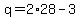 +q+=+2%2A28+-+3+