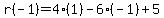 +r%28-1%29=4%281%29-6%28-1%29%2B5
