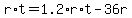 +r%2At+=+1.2%2Ar%2At+-+36r+