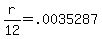 +r%2F12+=+.0035287+