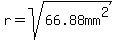 +r=sqrt%2866.88mm%5E2%29