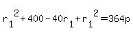 +r%5B1%5D%5E2+%2B+400+-+40r%5B1%5D+%2B+r%5B1%5D%5E2+=+364p+