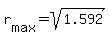 +r%5Bmax%5D+=+sqrt%28+1.592+%29+