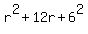 +r%5E2+%2B12r%2B6%5E2