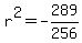 +r%5E2+=+-289%2F256+