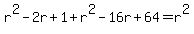+r%5E2+-+2r+%2B+1+%2B+r%5E2+-+16r+%2B+64+=+r%5E2+