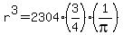 +r%5E3+=+2304%2A%283%2F4%29%2A%281%2Fpi%29