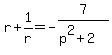 +r+%2B+1%2Fr+=+-7%2F%28p%5E2%2B2%29