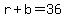 +r+%2B+b+=+36+