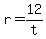 +r+=+12%2Ft+