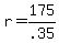 +r+=+175%2F.35+