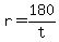 +r+=+180%2Ft+
