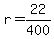 +r+=+22%2F400+
