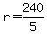 +r+=+240%2F5+
