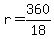+r+=+360%2F18+