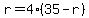 +r+=+4%2A%2835+-+r%29+