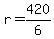 +r+=+420%2F6+