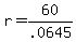 +r+=+60%2F.0645+